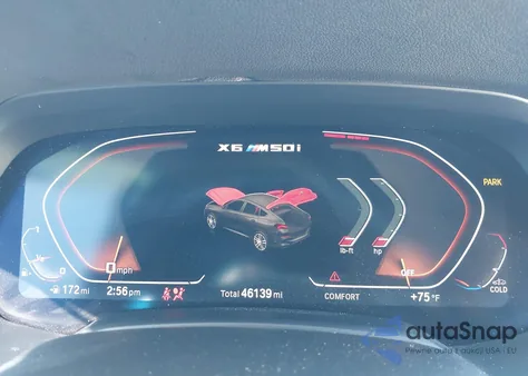 2021 BMW X6 M50I z USA, uszkodzony, nr VIN 5UXCY8C03M9E15204